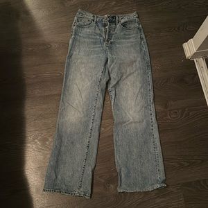 Denim Forum- Farrah High Rise Wide Jeans size 28
